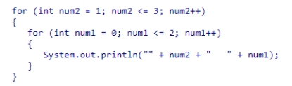 How many times will the output line be printed in the following code snippet?