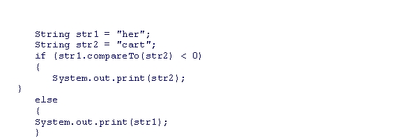 <strong>What is the output of the following code snippet? </strong> A)her B)hercart C)cart D)carther