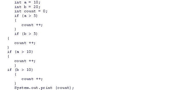 <strong>What is the output of the statements below? </strong> A)1 B)2 C)3 D)4