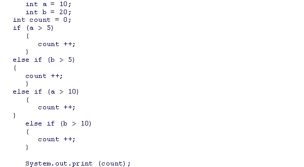 <strong>What is the output of the statements below? </strong> A)1 B)2 C)3 D)4