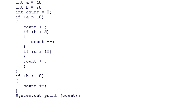 <strong>What is the output of the statements below? </strong> A)1 B)2 C)3 D)4