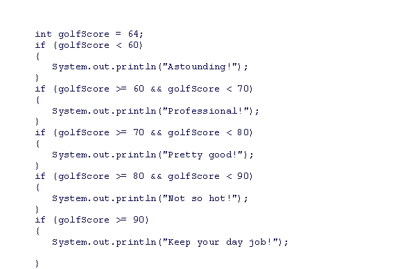 <strong>What is the output of the following code snippet? </strong> A)Astounding! B)Professional! C)Pretty good! D)Keep your day job!
