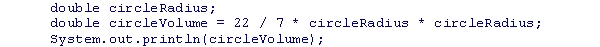<strong>What is the result of the following code snippet? </strong> A)0 B)3.14 C)6.28 D)compile-time error