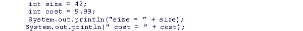 <strong>What is wrong with the following code snippet? </strong> A)The code snippet uses a variable that has not yet been initialized. B)The code snippet uses a variable that has not been declared. C)The code snippet attempts to assign a decimal value to an integer variable. D)The code snippet attempts to assign an integer value to a decimal variable.