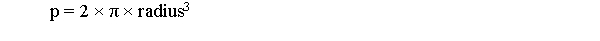 <strong>Which of the following is the Java equivalent of the following mathematical expression? </strong> A)p = 2 * Math.PI * (radius * 3); B)p = Math.PI * Math.pow(3,radius); C)p = 2 * Math.PI * Math.pow(radius, 3); D)p = 2 * Math.pow(Math.PI * radius, 3);