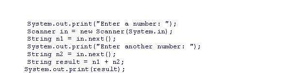 Assuming that the user enters 45 and 62 as inputs for n1 and n2, respectively, what is the output of the following code snippet?