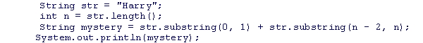 What is the output of the following code snippet?   