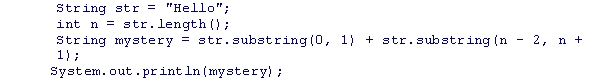 What is the output of the following code snippet?   