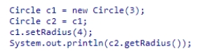 <strong>Assume the class Circle has an accessor called getRadius and a mutator called setRadius.What is the output of the following code?   </strong> A)4 B)3 C)6 D)8 <div style=padding-top: 35px> 
