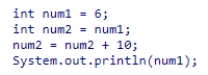 What is the output of the following code:   