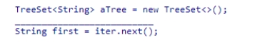 Insert the missing code in the following code fragment.This fragment is intended to create an iterator and access the first element in a tree.