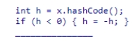 Complete the following code snippet, which is intended to compress a hash code for an element x to become a valid array index: A.position = arrayLength % h; B.position = arrayLength / h; C.position = h / arrayLength; D.position = h % arrayLength;