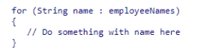 Consider the code snippet shown below.Assume that employeeNames is an instance of type LinkedList<String>.   Which element(s) of employeeNames does this loop process? A.elements meeting a condition B.the most recently added elements C.no elements D.all elements<div style=padding-top: 35px> 
