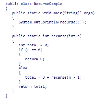 Given the following class code: What values will be printed when this code is executed? A.3, 6, and 9 B.6 C.1, 3, 6, and 9 D.9