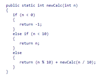 Given the following code snippet: What value will be returned when this code is executed with a call to newCalc(15)? A.2 B.6.5 C.2.5 D.6