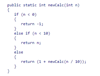 Given the following code snippet: What value will be returned when this code is executed with a call to newCalc(5)? A.5 B.1.5 C.5.5 D.1