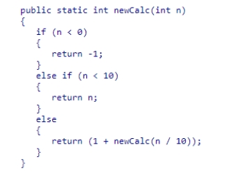 Given the following code snippet: What value will be returned when this code is executed with a call to newCalc(15)? A.2.5 B.5 C.5.5 D.2