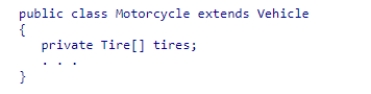 Consider the following code snippet: This code is best described as an example of ____. A.Inheritance and multiplicities. B.Aggregation and dependency. C.Inheritance and aggregation. D.Inheritance and interface.