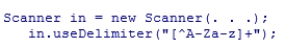 Consider the following code snippet: What characters will be ignored and not read in when using this code? A.Only numeric characters will be ignored. B.Only non-alphabetic characters will be ignored. C.Only alphabetic characters will be ignored. D.Only non-numeric characters will be ignored.