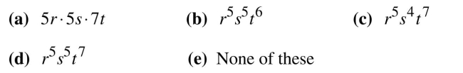 Use dimensional analysis to answer the following. Write in exponential form. rrrrr⋅⋅⋅⋅⋅⋅⋅⋅⋅sssss⋅⋅⋅⋅⋅⋅⋅ttttttt