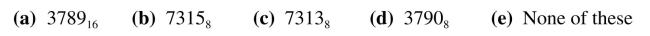 Find the relative error associated with this approximation. Find the octal equivalent of the hexadecimal number ECD16.