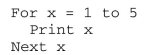 Assume that the box below represents a computer screen. Use it to complete Questions 16-18. What output would result from the following loop?