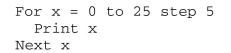 Assume that the box below represents a computer screen. Use it to complete Questions 16-18. What output would result from the following loop?
