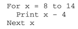 Assume that the box below represents a computer screen. Use it to complete Questions 16-18. What output would result from the following loop?