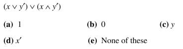 Use Boolean algebra to simplify the following expressions, using x = 0.