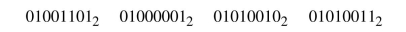 Find the ASCII bit pattern associated with each character. Translate the ASCII bit pattern below into the name 25. of one of the nine planets of our solar system.  <div style=padding-top: 35px> 
