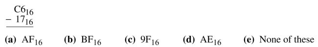 Perform the operations on the following hexadecimal numbers.  <div style=padding-top: 35px> 