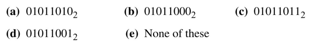 Find the ASCII bit pattern associated with each character. X  <div style=padding-top: 35px> 