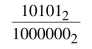 Find the decimal equivalent for each of the following binary numbers.