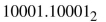 Find the decimal equivalent for each of the following binary numbers.