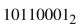 Find the decimal equivalent for each of the following binary numbers. (a) 171 (b) 173 (c) 175 (d) 177 (e) None of these