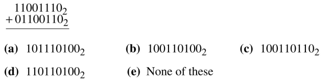 Add the following binary numbers.