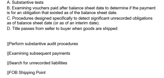 In the given table, match the left of the table with the statements on the right-hand side of table.