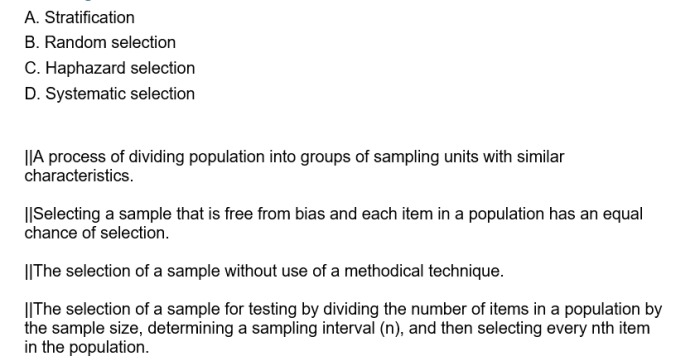 In the given table, match the concepts given on the left of the table with their definitions on the right-hand side of table.