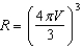 <strong>The volume of a sphere is related to its radius by the formula .Using algebra to solve for R, we get</strong> A) B) C) D) E)