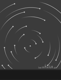 <strong>A friend takes a time-lapse picture of the sky, as shown in the figure below.What direction must your friend have been facing when the picture was taken?  </strong> A) north B) east C) south D) west E) directly overhead <div style=padding-top: 35px> 