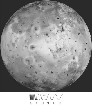 <strong>Based on the figure below, this moon </strong> A) is geologically active. B) is possibly geologically active. C) was geologically active in the past but is no longer active. D) is geologically dead. E) More information is needed before any conclusion can be made.