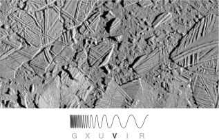 <strong>Based on the figure below, this moon </strong> A) is geologically active. B) is possibly geologically active. C) was geologically active in the past but is no longer active. D) is geologically dead. E) More information is needed before any conclusion can be made.