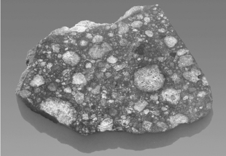 <strong>Identify the object shown in the figure below. </strong> A) a meteor B) a chondrite meteorite C) an achondrite meteorite D) an iron meteorite E) an asteroid