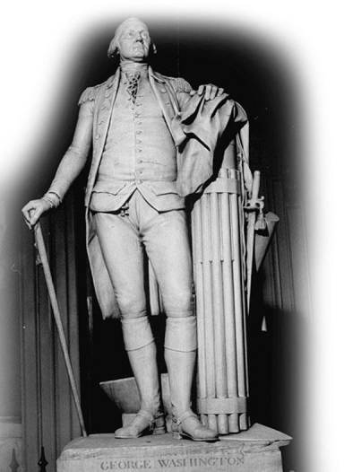 <strong> George Washington's sword that rests on the bundle of rods known as fasces symbolizes that .</strong> A) farming is more important than warfare B) a republic must always be prepared for war C) military generals are the most powerful members of a virtuous republic D) civilian leaders control a republic's military power