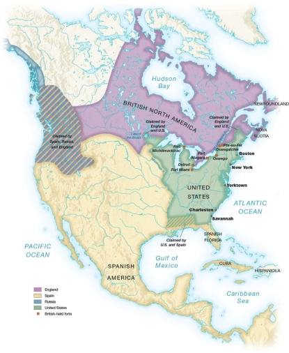 <strong> The Treaty of Paris failed to recognize the .</strong> A) authority of American diplomats to negotiate abroad B) Mississippi River as the western border of the United States C) independence of any state beyond the original thirteen D) interests of the Indian peoples