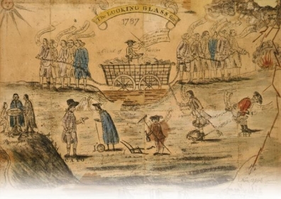 <strong> How did the political cartoon The Looking Glass for 1787 differ from the articles written in The Federalist?</strong> A) It was crude rather than sophisticated in its methods of persuasion. B) It supported the Anti-Federalist rather than the Federalist position. C) It promoted a hopeful future for the United States. D) It appealed to reason rather than to emotion.