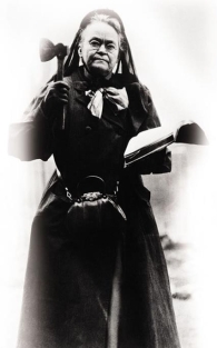 <strong> What type of emotion might saloonkeepers and their clients have felt when they saw prohibitionist Carry A. Nation in costume and with hatchet as she would march into saloons?</strong> A) humor B) religious devotion C) fear D) strength