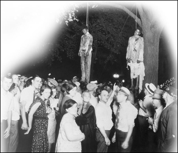 <strong> Based on this souvenir postcard from a lynching in Marion, Indiana, and the photograph of the 1925 Ku Klux Klan march in Washington, D.C., what conclusion can be reached about both lynch mobs and the Ku Klux Klan during the 1920s?</strong> A) They revived their activities after being suppressed during Reconstruction. B) Their targets included not only African Americans, but also Jews, Catholics, immigrants and feminists. C) They were unashamed of their actions and unafraid to reveal their identities. D) Although they were usually prosecuted for their crimes, juries rarely found them guilty.
