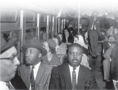 <strong> How did the experience of many black riders on Montgomery city buses after integration contrast with the ride taken by Martin Luther King, Jr. and Ralph Abernathy immediately after the boycott was lifted?</strong> A) Many black riders decided to continue the boycott. B) Many black riders encountered violence. C) Black riders typically rode on more crowded buses. D) Black riders typically rode without a companion.