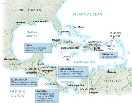 <strong> During the late twentieth century, most of the interventions done by the United States in Central America and the Caribbean were conducted in order to .</strong> A) use the CIA to assassinate Latin American dictators B) remove the last vestiges of American imperialism in this region C) provide financial assistance to victims of natural disasters D) destabilize communist and leftist regimes in this region